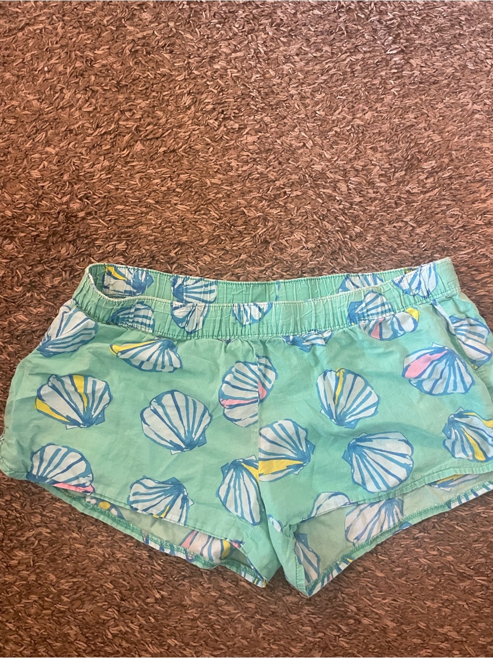 aerie Mint Green Shell-Print Sleep Shorts